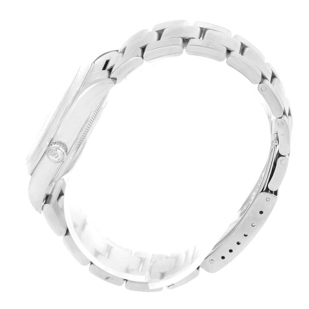 This image shows a side view of a Rolex Date 15200 Men's Stainless Steel Black Dial 15200 Men's Stainless Steel Black Dial model watch, highlighting the bracelet and case side.