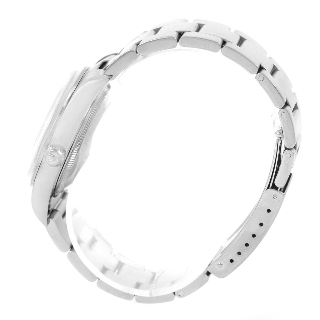 The image shows a side view of a Rolex Date 15200 Men's Stainless Steel White Dial 15200 Men's Stainless Steel White Dial model watch, displaying its case and bracelet.