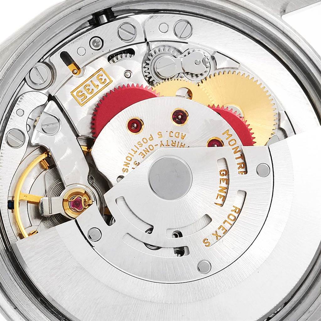 This image shows the intricate internal mechanism of a Rolex Date 15200 Men's Stainless Steel Black Dial 15200 Men's Stainless Steel Black Dial model watch from a close-up angle.