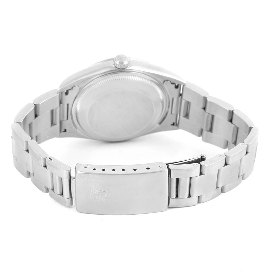 The image shows the back case and bracelet of a Rolex Date 15200 Men
s Stainless Steel Black Dial 15200 Men
s Stainless Steel Black Dial model watch from a rear angle.