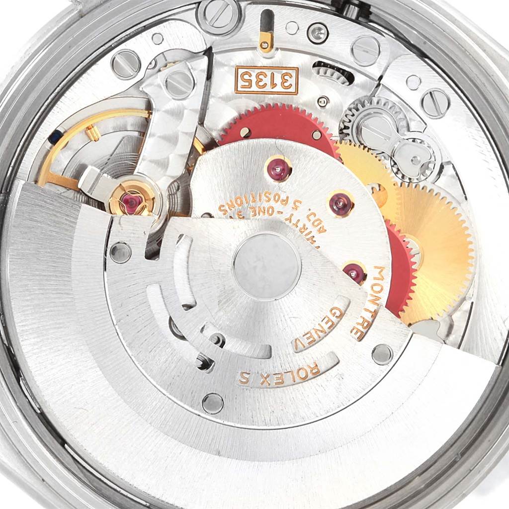 This image shows the internal movement mechanism of a Rolex Date 15200 Men's Stainless Steel White Dial 15200 Men's Stainless Steel White Dial model watch, viewed from the back.