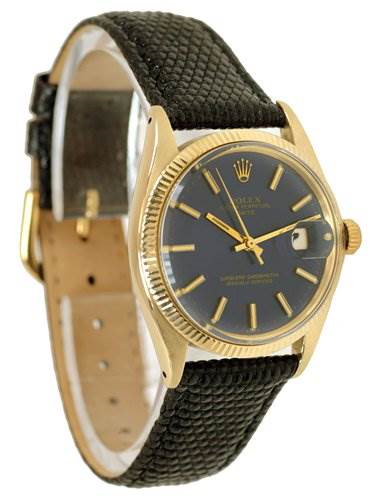 Rolex Vintage Mens 14k Yellow Gold Oyster Perpetual Date 1503 Rare SwissWatchExpo