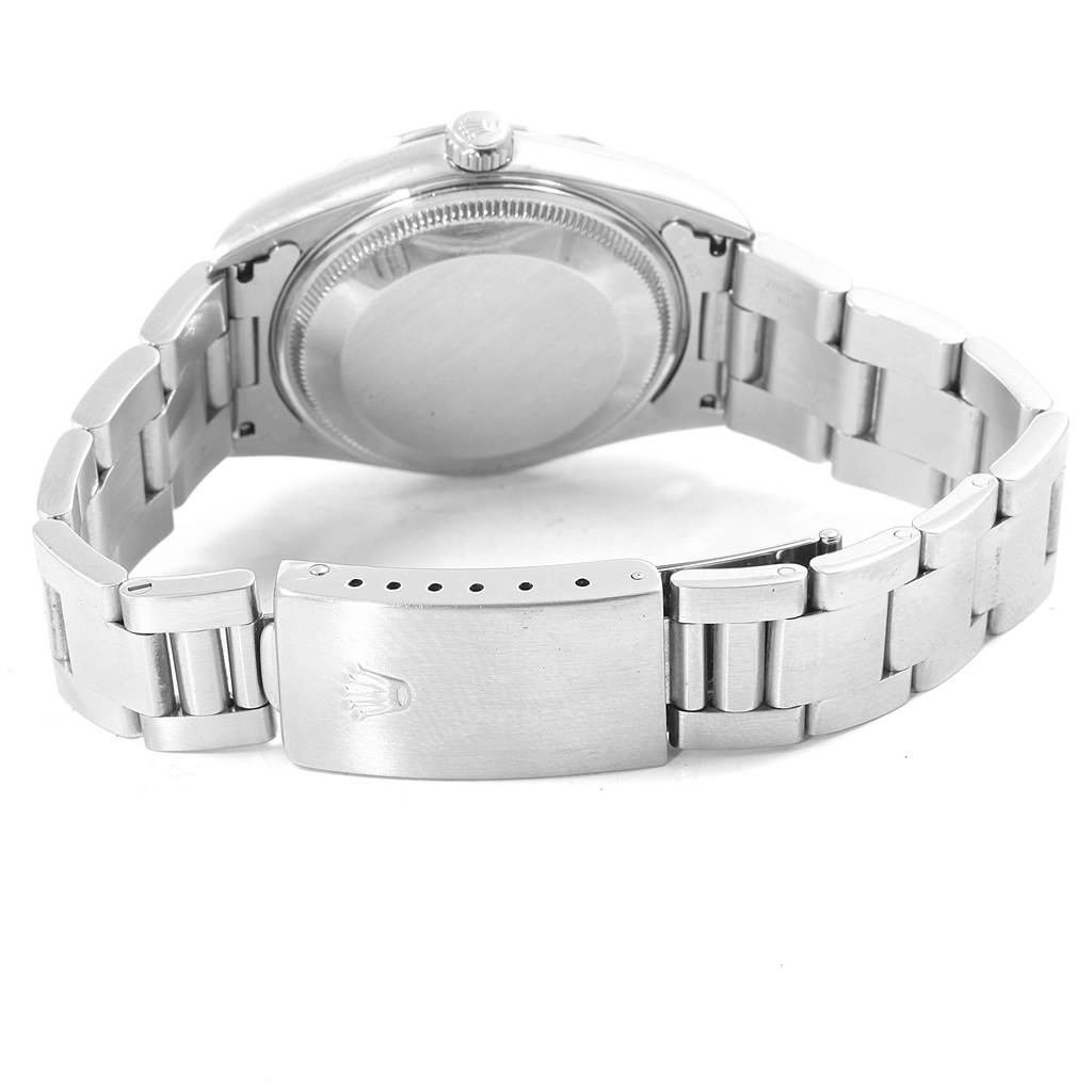 The image shows the back, clasp, and bracelet of a Rolex Date 15200 Men's Stainless Steel Silver Dial 15200 Men's Stainless Steel Silver Dial model watch.