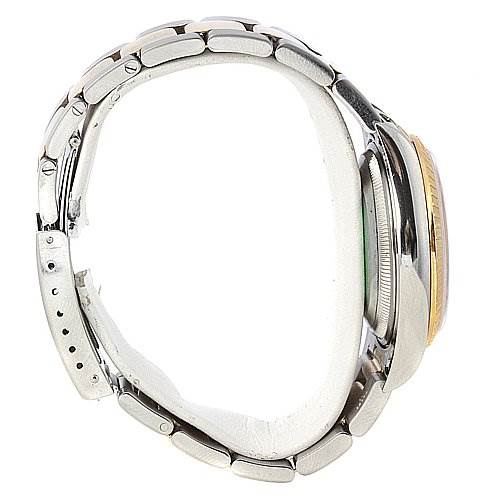 The image shows a side view of the case and bracelet of a Rolex Date 15223 Men's Stainless Steel Champagne Dial 15223 Men's Stainless Steel Champagne Dial model watch.