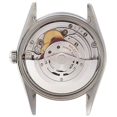 This image shows the movement and internal mechanisms of a Rolex Date 15200 Men's Stainless Steel White Dial 15200 Men's Stainless Steel White Dial model watch from the back.