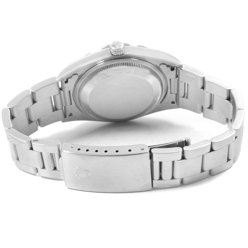 This image shows the back and bracelet of a Rolex Date 15200 Men's Stainless Steel White Dial 15200 Men's Stainless Steel White Dial model watch, highlighting the closed clasp and caseback.