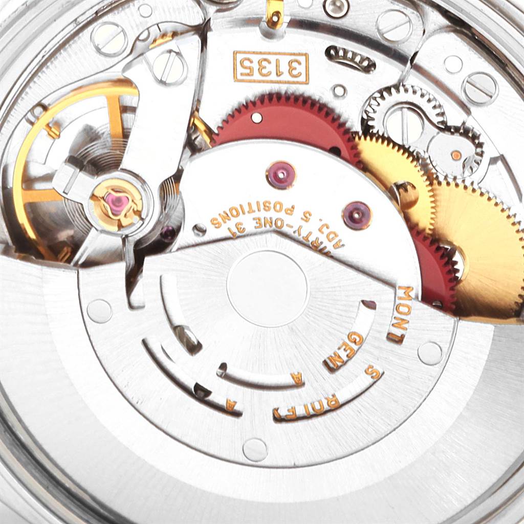 This image shows the intricate movement mechanism of a Rolex Date 15200 Men's Stainless Steel Black Dial 15200 Men's Stainless Steel Black Dial model watch, focusing on gears and micro-components.