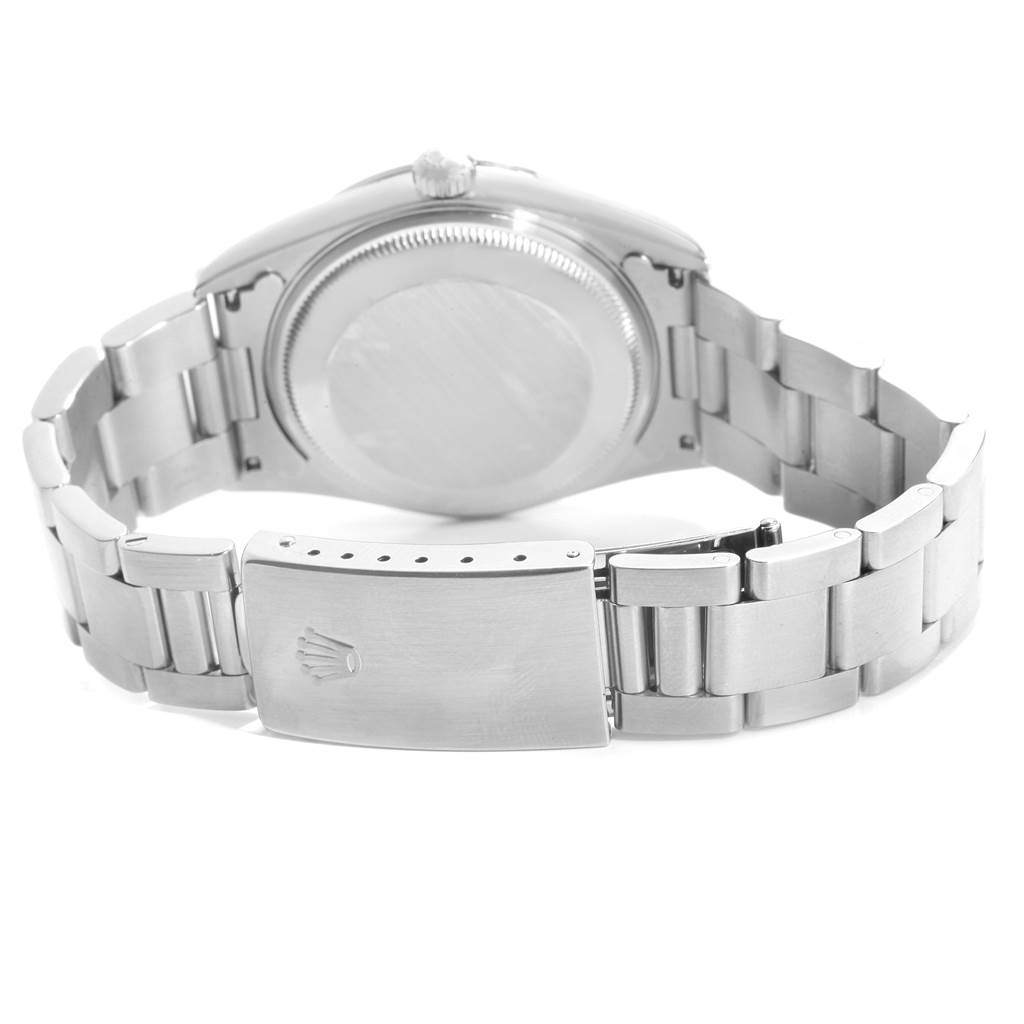 The image shows the back and bracelet clasp of a Rolex Date 15200 Men's Stainless Steel Black Dial 15200 Men's Stainless Steel Black Dial model watch, viewed from the rear.