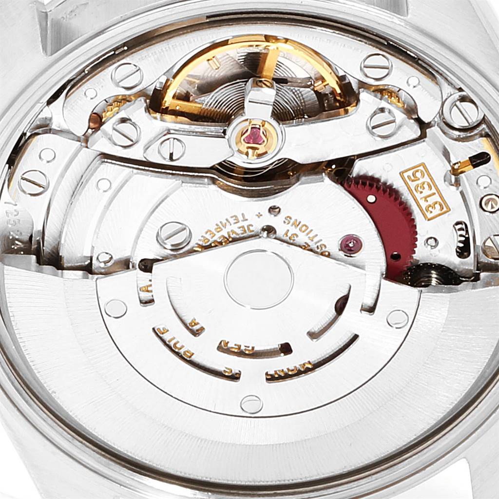 This image shows the movement mechanism of a Rolex Date 15200 Men's Stainless Steel Pink Dial 15200 Men's Stainless Steel Pink Dial model watch, viewed from the back.