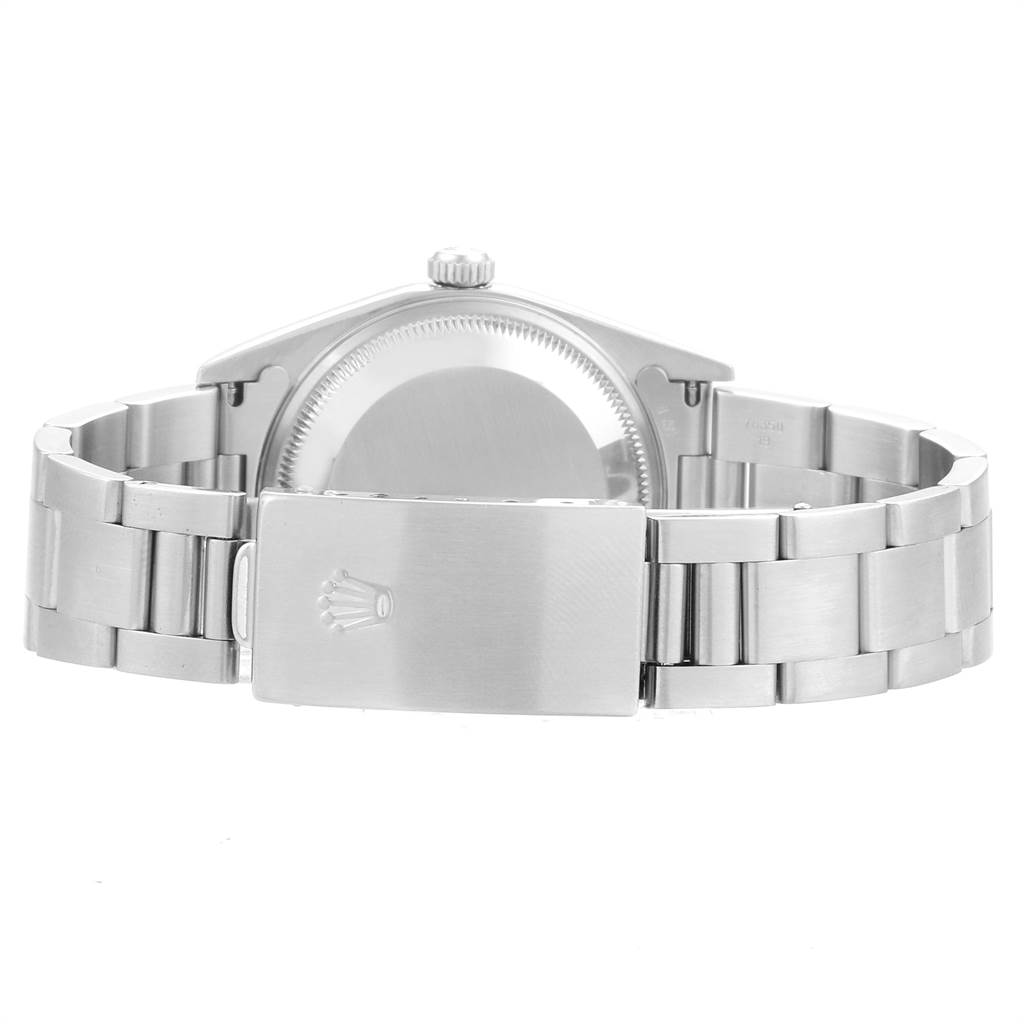 The image shows the back view of a Rolex Date 15200 Men's Stainless Steel Silver Dial 15200 Men's Stainless Steel Silver Dial model watch, featuring the clasp and bracelet.