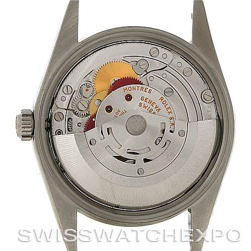 This image shows the internal mechanism of a Rolex Date 15210 Men's Stainless Steel Blue Dial 15210 Men's Stainless Steel Blue Dial model watch, viewed from the back.