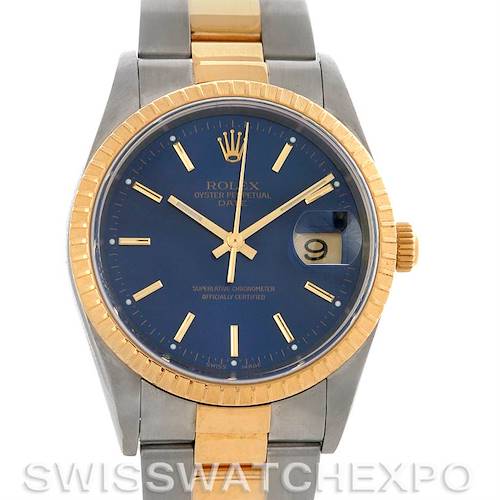Photo of Rolex Date Men's Steel and 18k Yellow Gold Watch 15223