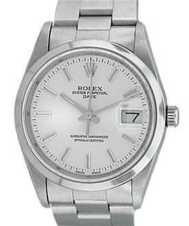Photo of Rolex Mens Ss Oyster Perpetual Silver Stick 15200
