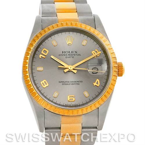 Photo of Rolex Date Mens Steel and 18k yellow Gold Watch 15223
