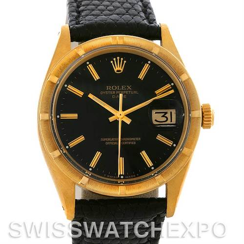 Photo of Vintage Rolex Date 1503 Mens 14k Yellow Gold Watch