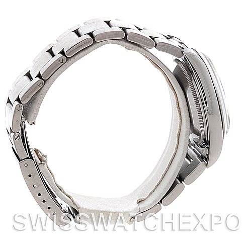 This image shows a side view of the Rolex Date 15200 Men's Stainless Steel Blue Dial 15200 Men's Stainless Steel Blue Dial model, highlighting the bracelet and case.