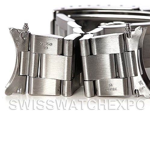 The image shows the stainless steel bracelet links and clasp of a Rolex Date 15200 Men's Stainless Steel Blue Dial 15200 Men's Stainless Steel Blue Dial model watch.
