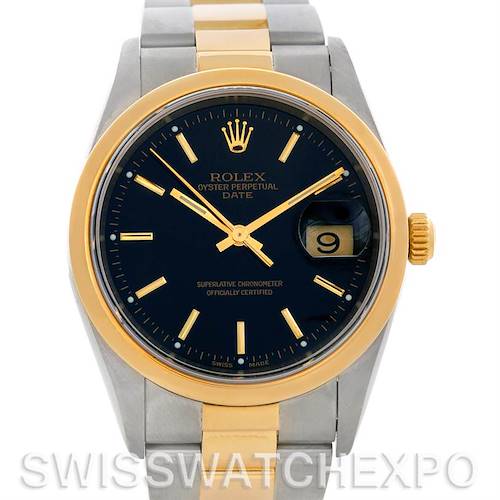 Photo of Rolex Date Men's Steel 18k Yellow Gold Watch 15203