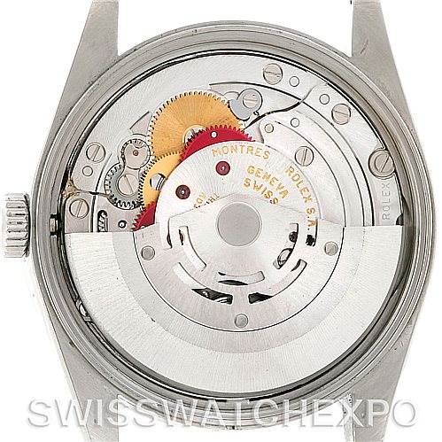 This image shows the internal mechanism of a Rolex Date 15210 Men's Stainless Steel Blue Dial 15210 Men's Stainless Steel Blue Dial model watch from the back view.