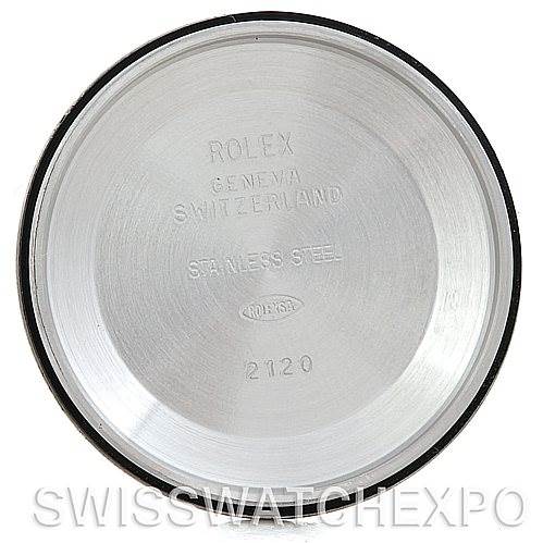 The image shows the inside case back of a Rolex Date 15223 Men's Steel and Gold (two tone) Silver Dial 15223 Men's Steel and Gold (two tone) Silver Dial model watch made of stainless steel.