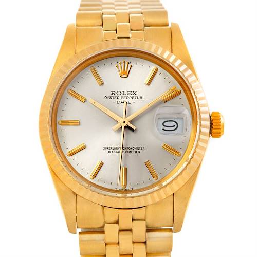 Photo of Rolex Date 1503 Mens 14k Yellow Gold Vintage Watch