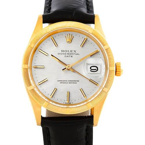 Photo of Vintage Rolex Date Mens 14k Yellow Gold Watch 1501
