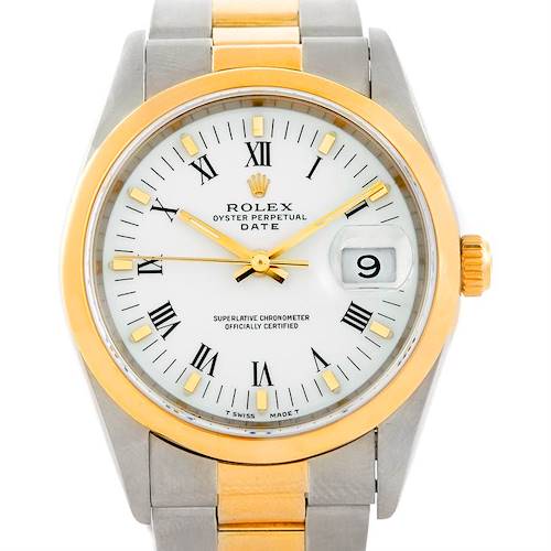 Photo of Rolex Date Men's Steel 18k Yellow Gold Watch 15203