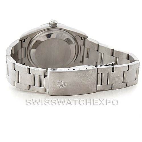 The image shows the back view of a Rolex Date 15200 Men's Stainless Steel White Dial 15200 Men's Stainless Steel White Dial model watch, featuring the clasp and bracelet.