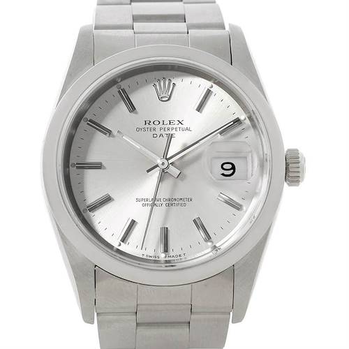 Photo of Rolex Date Mens Silver Dial Steel Watch 15200