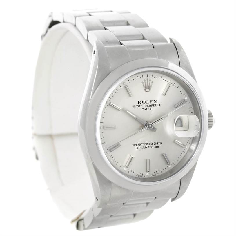 Rolex Date Mens White Dial Steel Watch 15200 | SwissWatchExpo