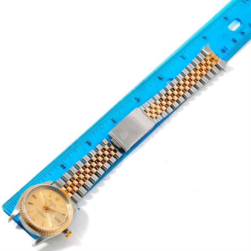 Rolex Date Mens Stainless Steel 18k Yellow Gold Watch 15053 SwissWatchExpo