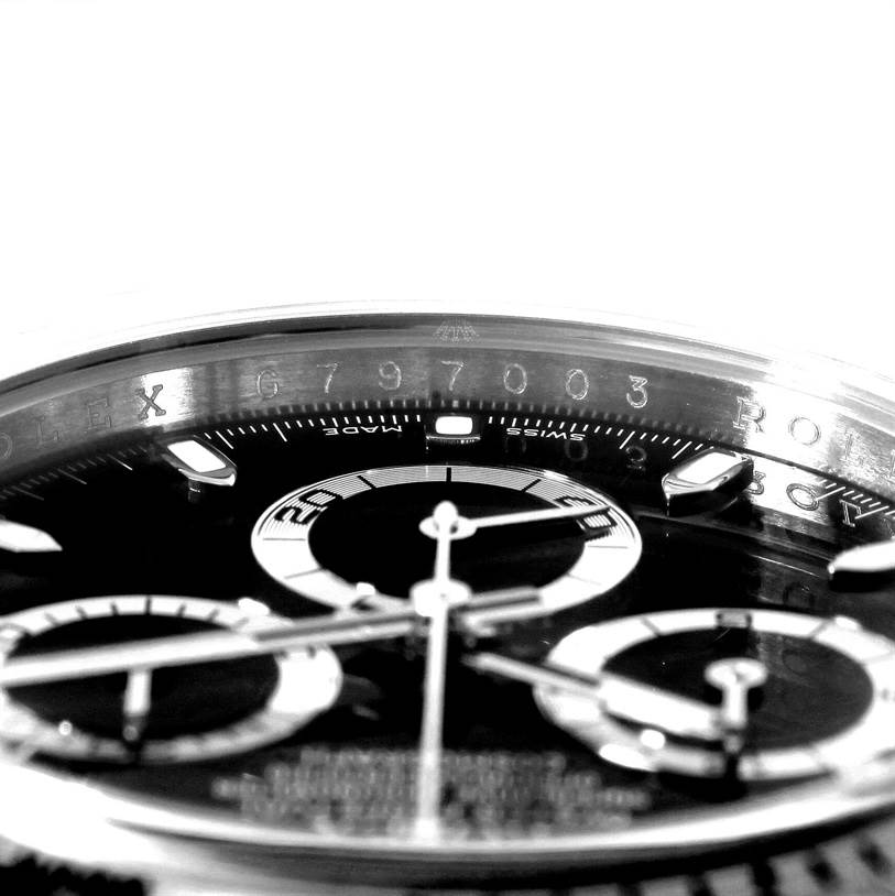 Rolex Daytona Stainless Steel Black Dial Chronograph Watch 116520 ...