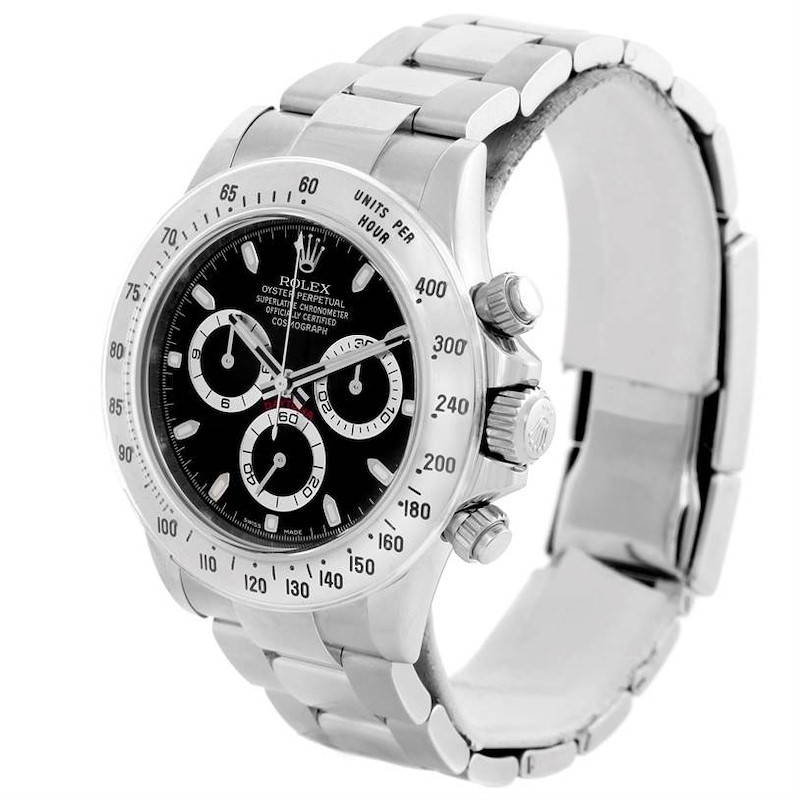 Rolex Daytona Stainless Steel Black Dial Chronograph Watch 116520 SwissWatchExpo