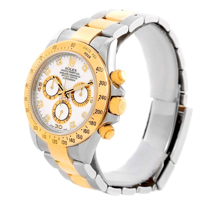 Rolex Cosmograph Daytona Steel 18K Yellow Gold Diamond Watch 116523 ...