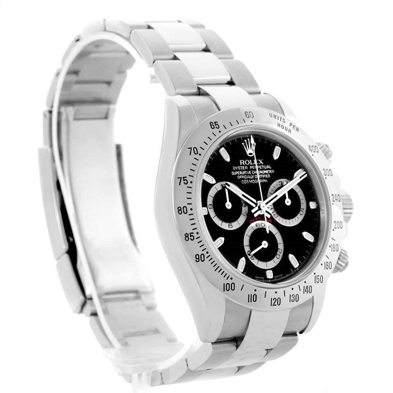 Rolex Daytona Stainless Steel Black Dial Chronograph Watch 116520 SwissWatchExpo