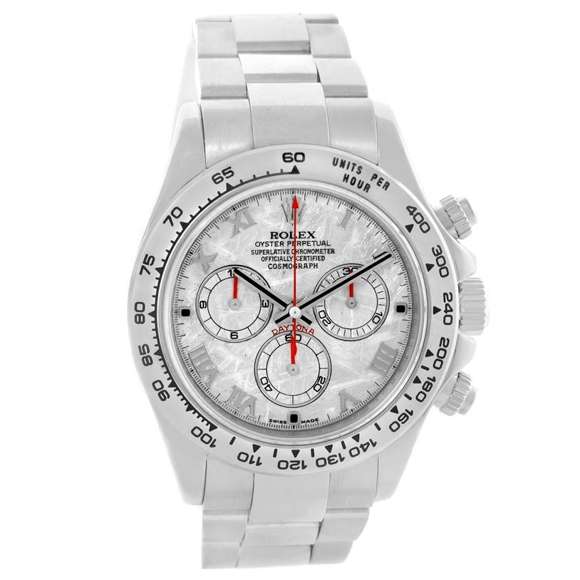 rolex daytona white gold meteorite dial