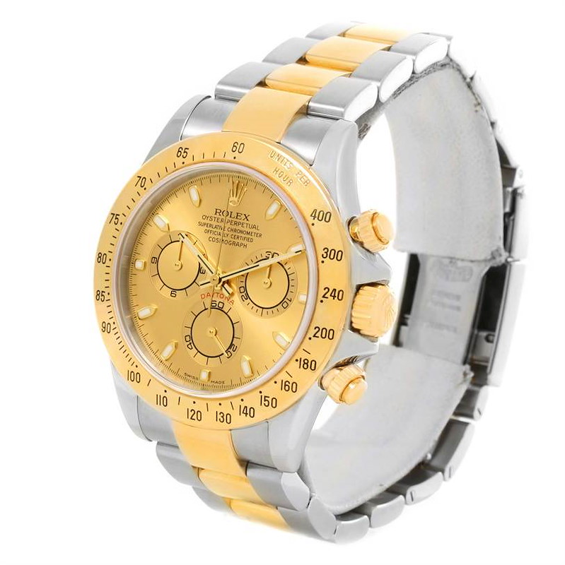 Rolex Cosmograph Daytona Stainless Steel 18K Yellow Gold Watch 116523 SwissWatchExpo