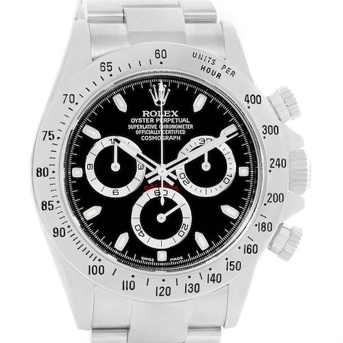 Photo of Rolex Daytona Stainless Steel Black Dial Watch 116520 Box Papers