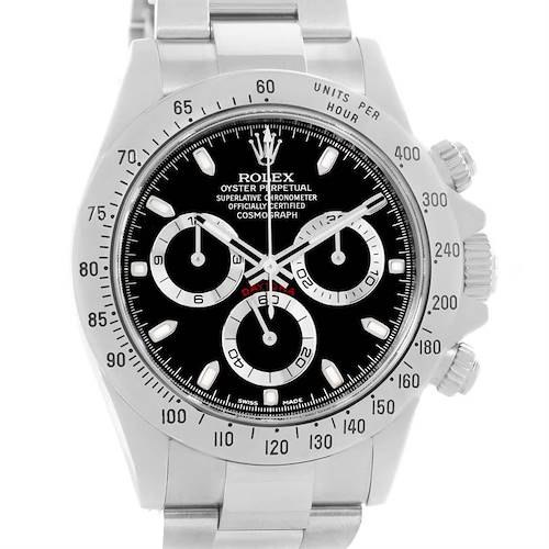 Photo of Rolex Cosmograph Daytona Stainless Steel Black Dial Mens Watch 116520