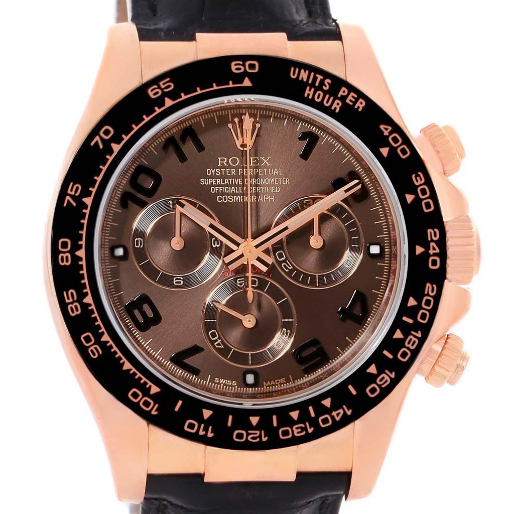 Rolex Cosmograph Daytona 18K Rose Gold Everose Watch 116515 Box Papers ...