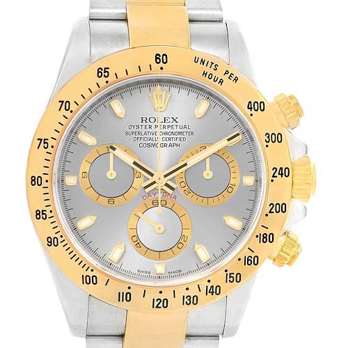 Photo of Rolex Cosmograph Daytona Steel Yellow Gold Slate Dial Watch 116523