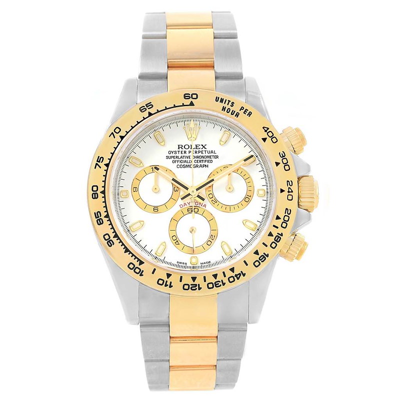 Steel 18K Yellow Gold White Dial Watch 116523 | SwissWatchExpo