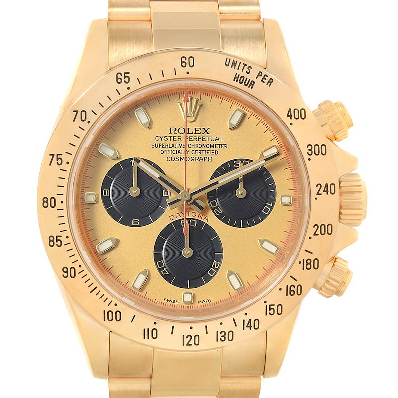 Rolex Daytona Yellow Gold Paul Newman Dial Mens Watch 116528 SwissWatchExpo