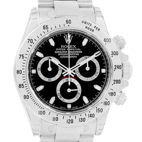 Photo of Rolex Daytona Black Dial Chronograph Steel Watch 116520 Unworn