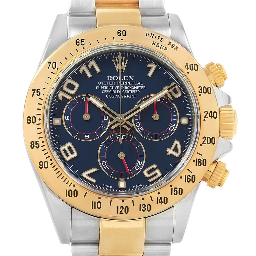 rolex daytona steel blue dial
