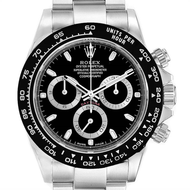 Rolex Daytona Black Dial Chronograph Mens Watch 116500 Unworn SwissWatchExpo