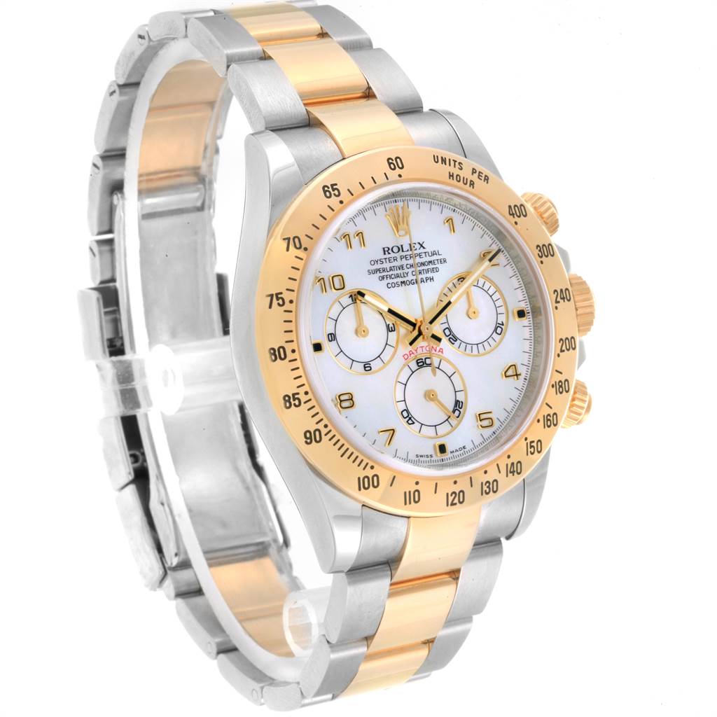 Rolex Daytona MOP Dial Steel Yellow Gold Chronograph Mens Watch 116523 ...