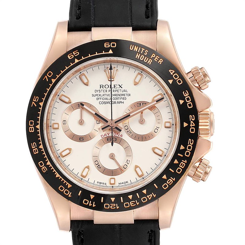 Rolex Cosmograph Daytona Rose Gold Everose Mens Watch 116515 SwissWatchExpo