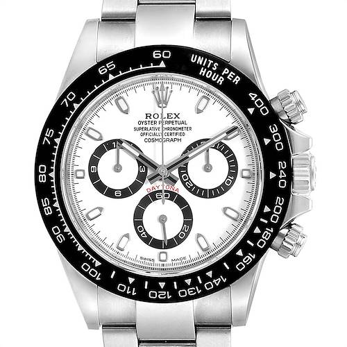 Photo of Rolex Daytona Ceramic Bezel White Dial Chronograph Mens Watch 116500