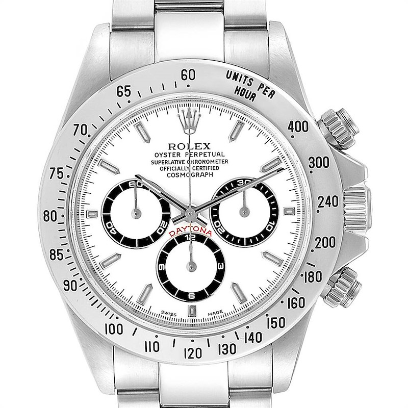 Rolex Cosmograph Daytona Zenith Movement Steel Watch 16520 Box Papers SwissWatchExpo